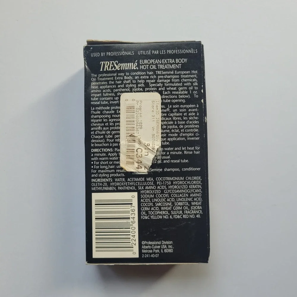 TRESemme European Hot Oil Treatment Extra Body 3‎ Tubes 1oz